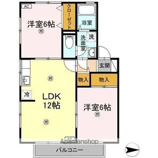 ハイカムール正円寺【2階】の間取り