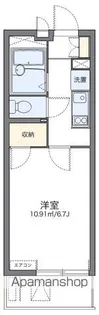 レオパレスパレス中田【1階】の間取り