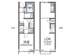 レオネクストサンタ【107号室】の間取り