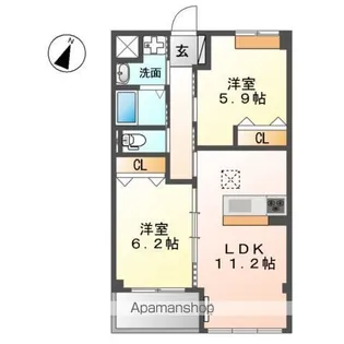 R.Sコピエ【101号室】の間取り