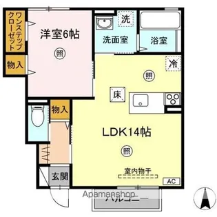 シャンピア B【1階】の間取り