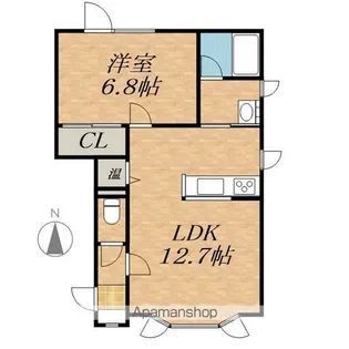 YUTORIRO弥生1【2階】の間取り