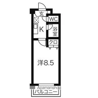 サンハイツ城西【407号室】の間取り