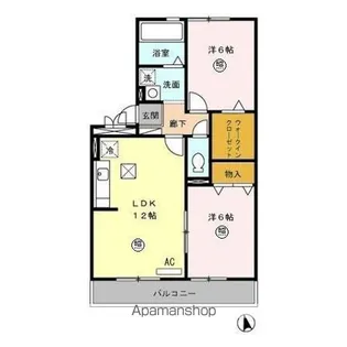 サン トゥール A【1階】の間取り