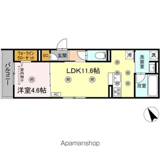 ルミエ西川口【2階】の間取り