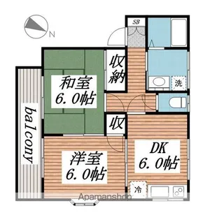 モントリーベル【2階】の間取り