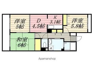 ハイランド磯子Ⅰ【7階】の間取り