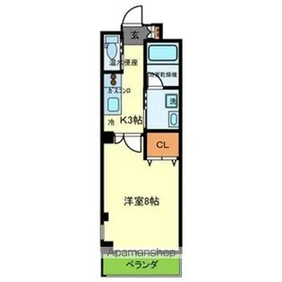 グランディール北勘【4階】の間取り