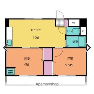 リベルナ三郷【5階】の間取り