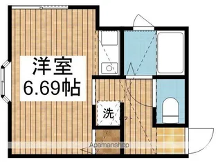 ルーエ鐙西【105号室】の間取り