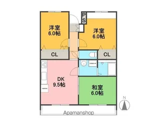 ノースパークS【2階】の間取り