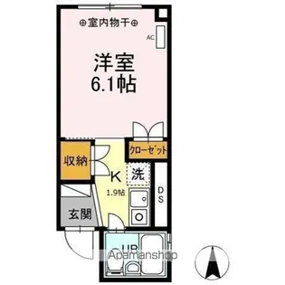 アンソレイユ塩町 住居【4階】の間取り