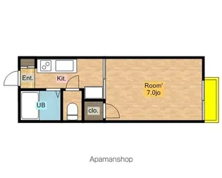 ホワイトストーン赤塚【205号室】の間取り