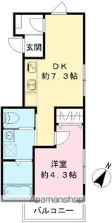 仮称六本木ルガロ【302号室号室】の間取り