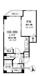 1LDKの間取り画像