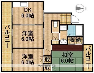 コートビレッジ山手B【302号室】の間取り