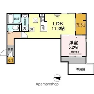 グランテリア楽々園W【1階】の間取り