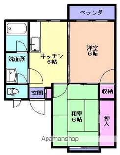 コーポ東【102号室】の間取り