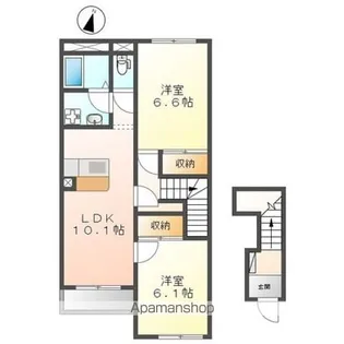 グレースほしかA棟【203号室】の間取り