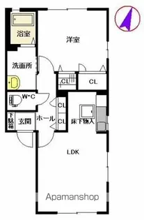 サンマリンコート【105号室】の間取り