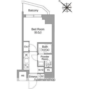 コンフォリア・リヴ横浜平沼【10階】の間取り