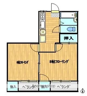 コーポイースト【203号室】の間取り