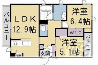 シャーメゾンエステートII【203号室】の間取り