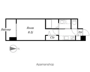 パルティール名駅北【1202号室】の間取り