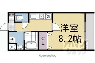 クオリエ丹波口駅前【4階】の間取り