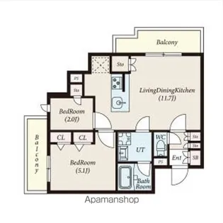 コンポジット新宿柏木【3階】の間取り