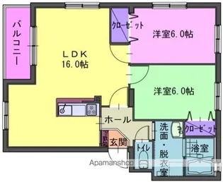 コンフォート【101号室】の間取り