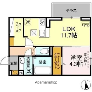 メディオ 寺田【1階】の間取り