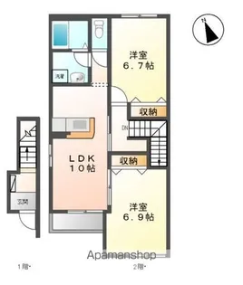 プチ・ディアコート【2階】の間取り
