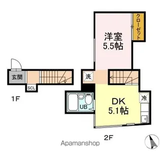カーサアッカ【2階】の間取り