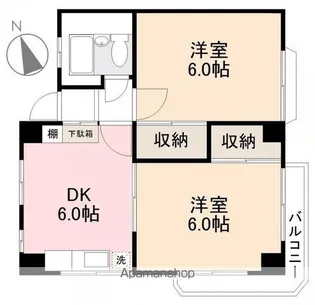 光洋マンション【402号室】の間取り
