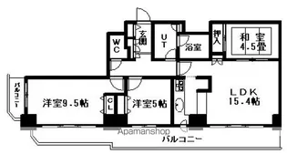 知事公館前タワーレジデンス【7階】の間取り