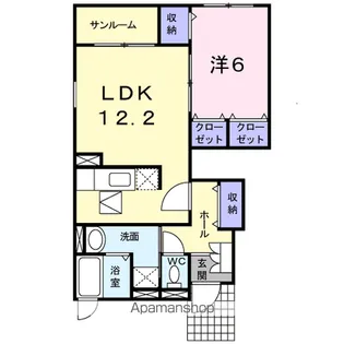 ブルックサイド・T【1階】の間取り