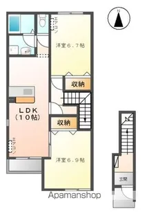 茨城県水戸市根本1丁目【アパート】の間取り