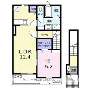 オレオールⅠ【2階】の間取り