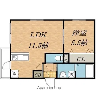 ルヌアージュ新道東【4階】の間取り