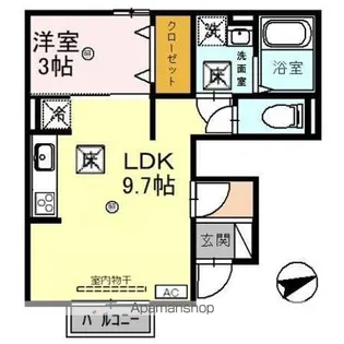 アスコット【1階】の間取り