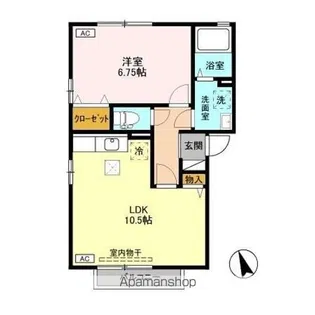 ベルネージュ AB【1階】の間取り