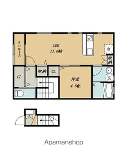 グッドライフステージ大窪【203号室】の間取り