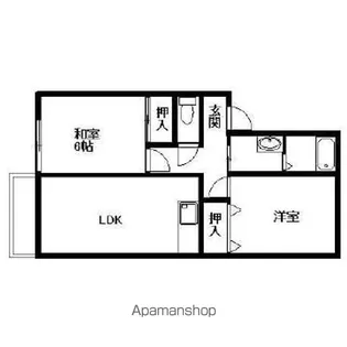 クレセントプラザ A【102号室】の間取り
