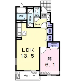 メゾンド ソレイユ ブラン【1階】の間取り