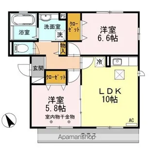 FLAT TENJINⅡⅢ Ⅲ【1階】の間取り