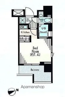 レジディア市谷薬王寺【5階】の間取り