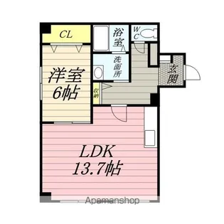 コーポリヴラン【302号室】の間取り