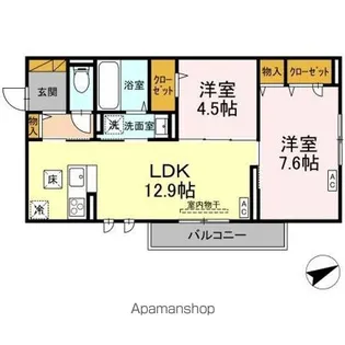 E’CLAT(エクラ)【1階】の間取り
