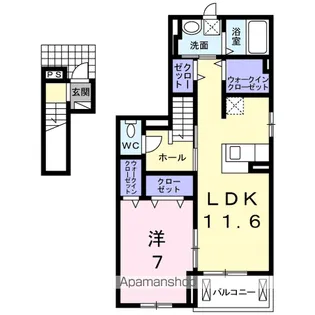 ポモドーロ旭【2階】の間取り